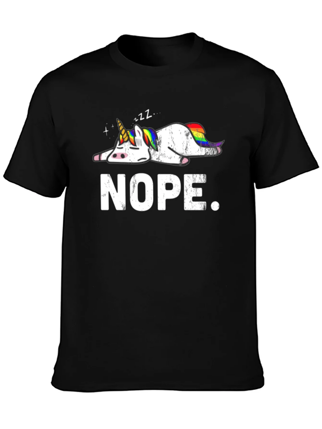 Nope Lazy Unicorn Graphic T-Shirt product image 6
