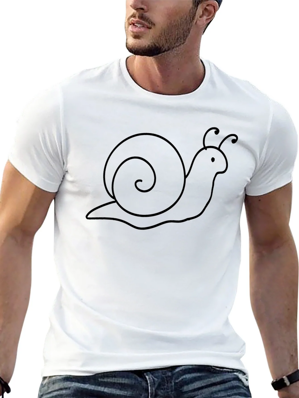 Snail Graphic Tee - Casual Black T-Shirt product image 4
