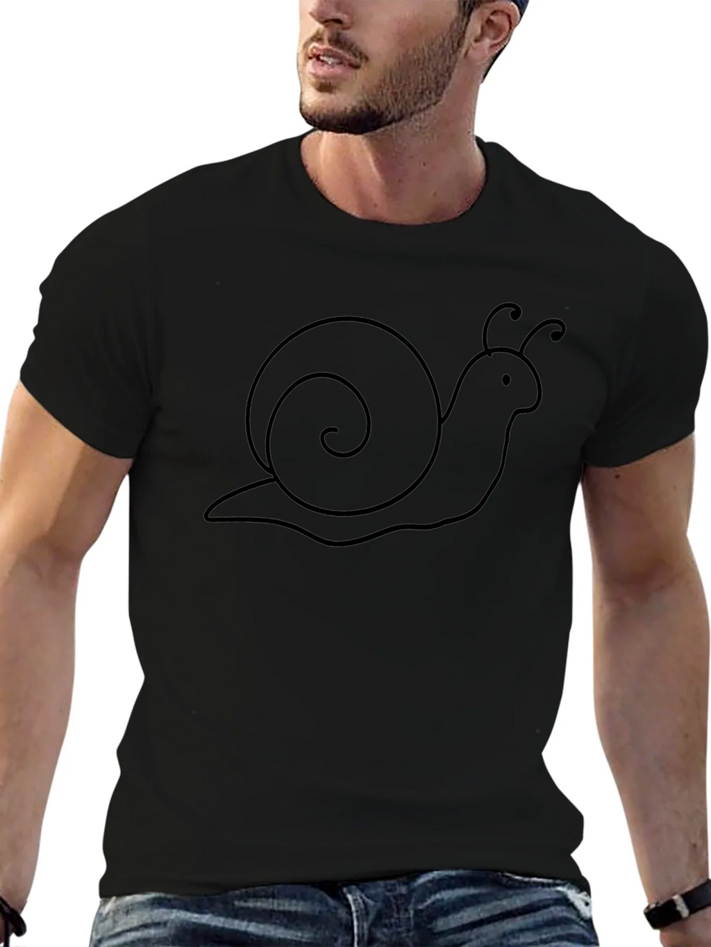 Snail Graphic Tee - Casual Black T-Shirt product image 9