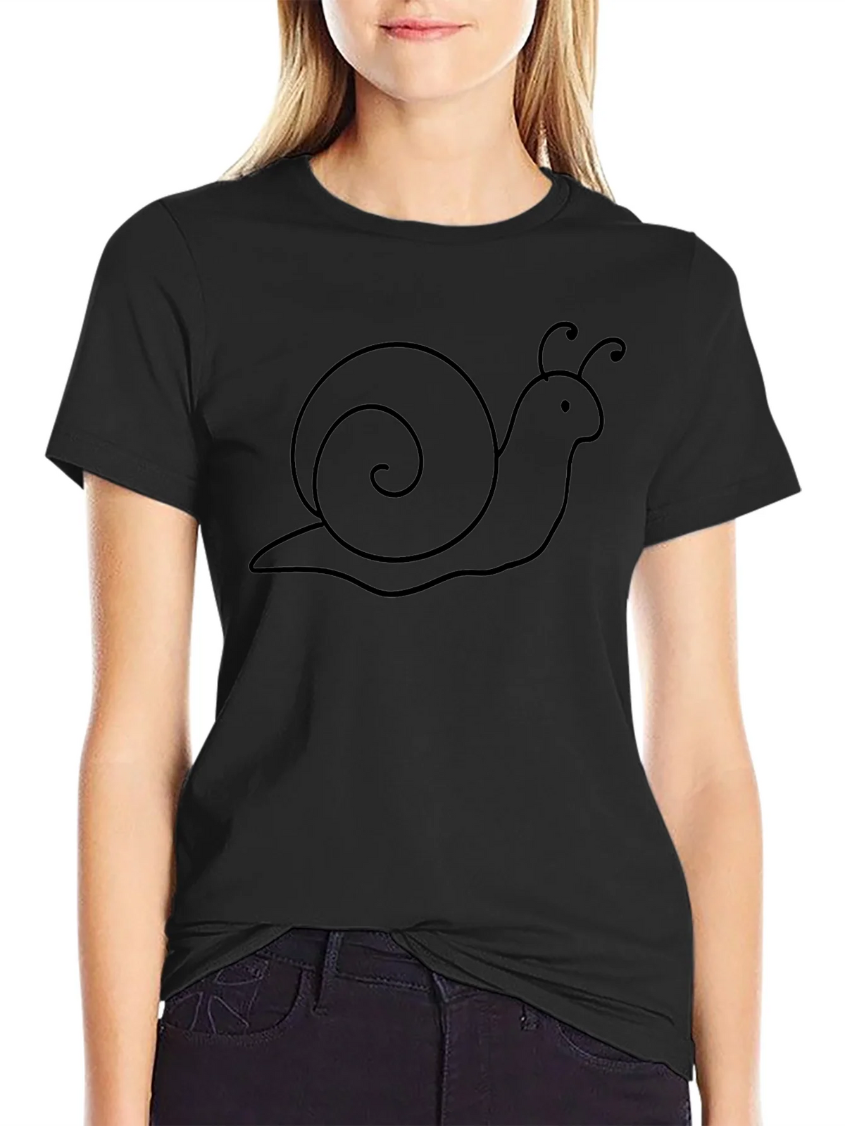 Snail Graphic Tee - Casual Black T-Shirt product image 5
