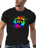 Retro 70s Heart Graphic T-Shirt - Black product image 1