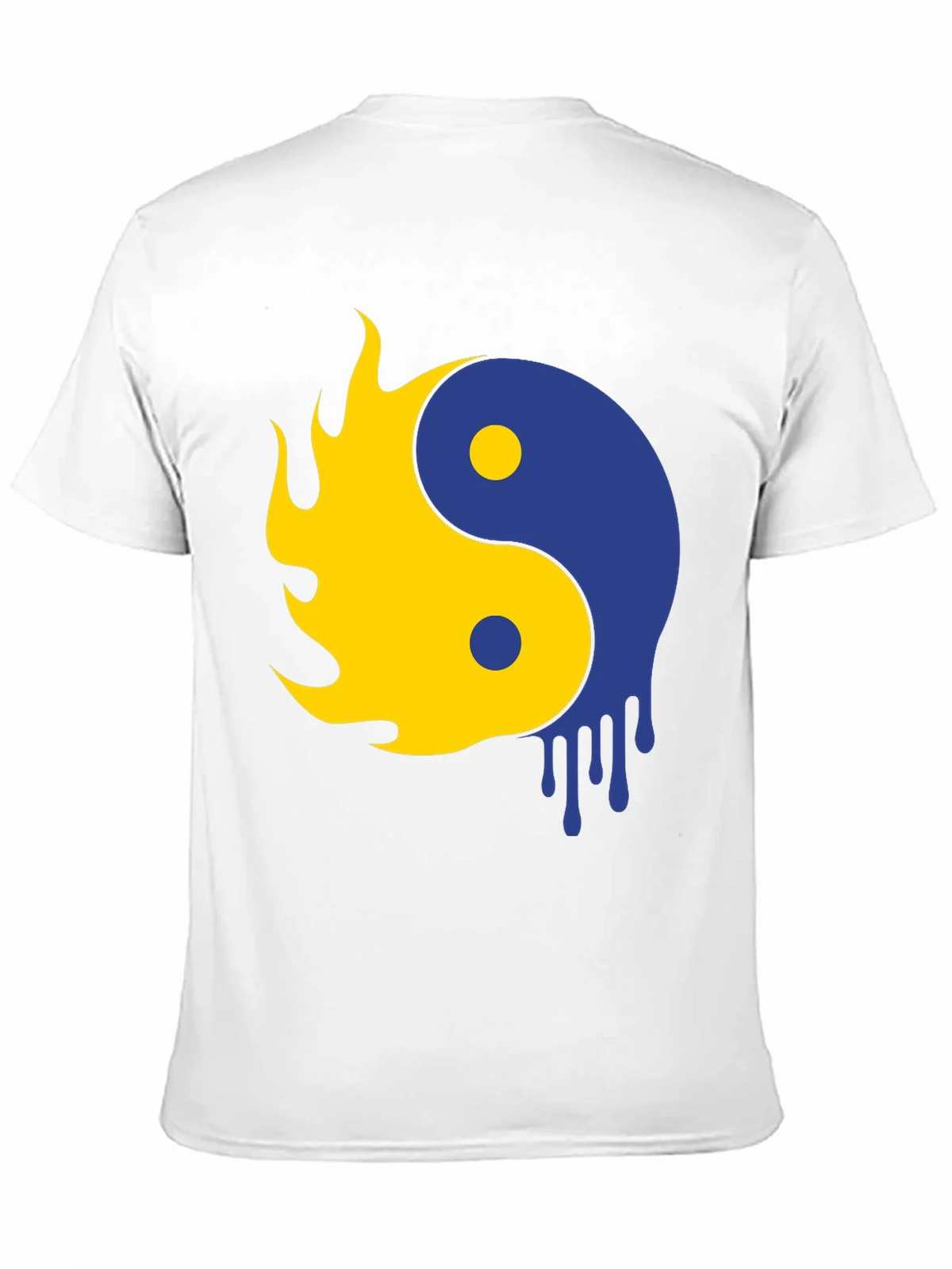 Yin Yang Flame Drip Graphic Tee - Modern Style product image 2