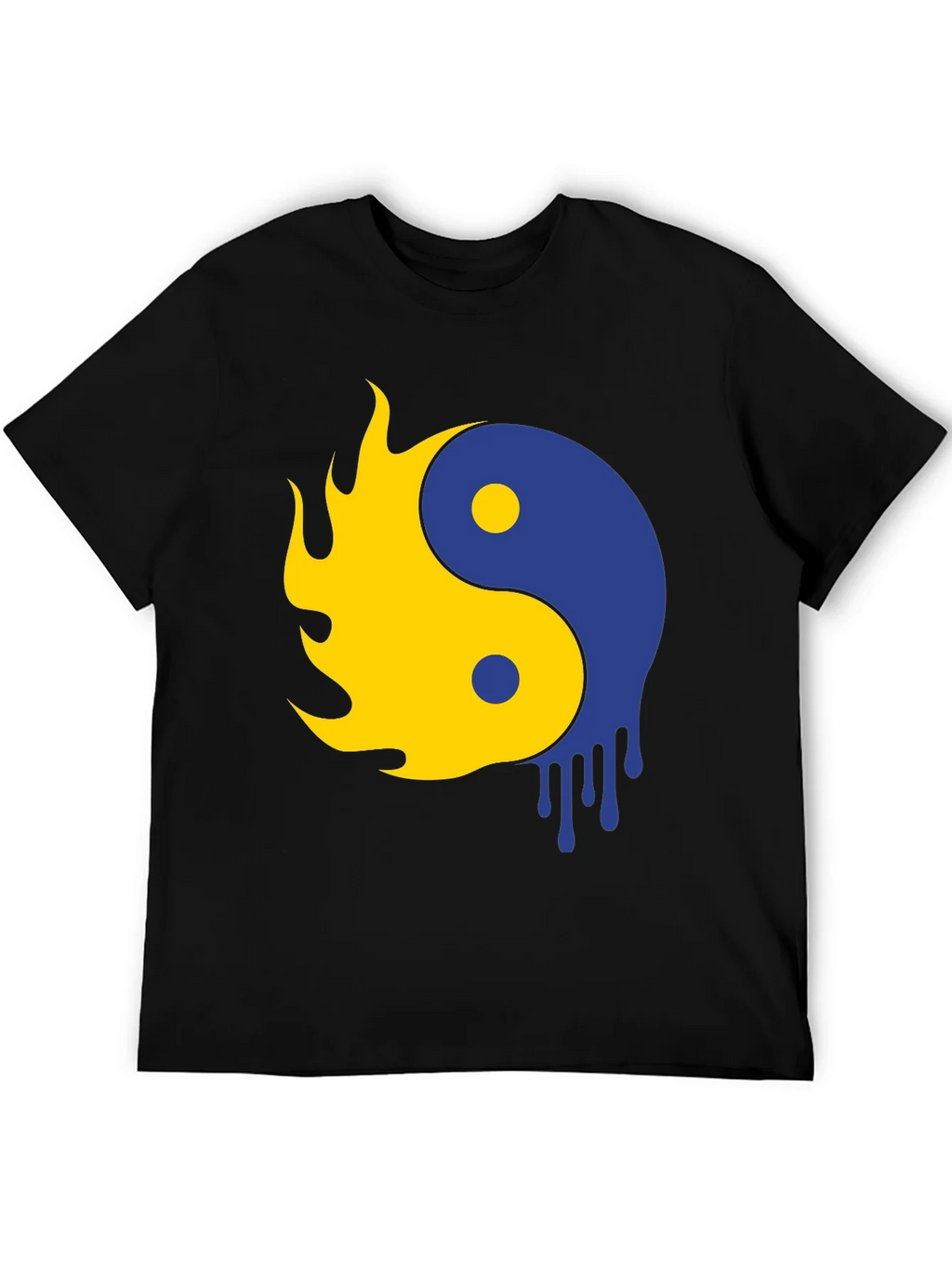 Yin Yang Flame Drip Graphic Tee - Modern Style product image 8