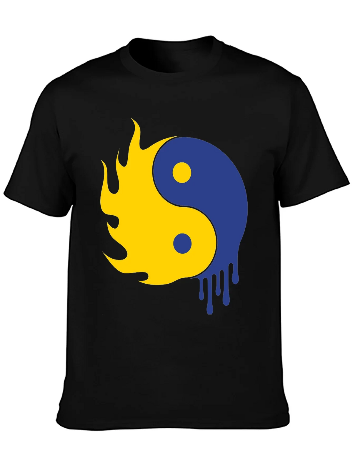 Yin Yang Flame Drip Graphic Tee - Modern Style product image 6
