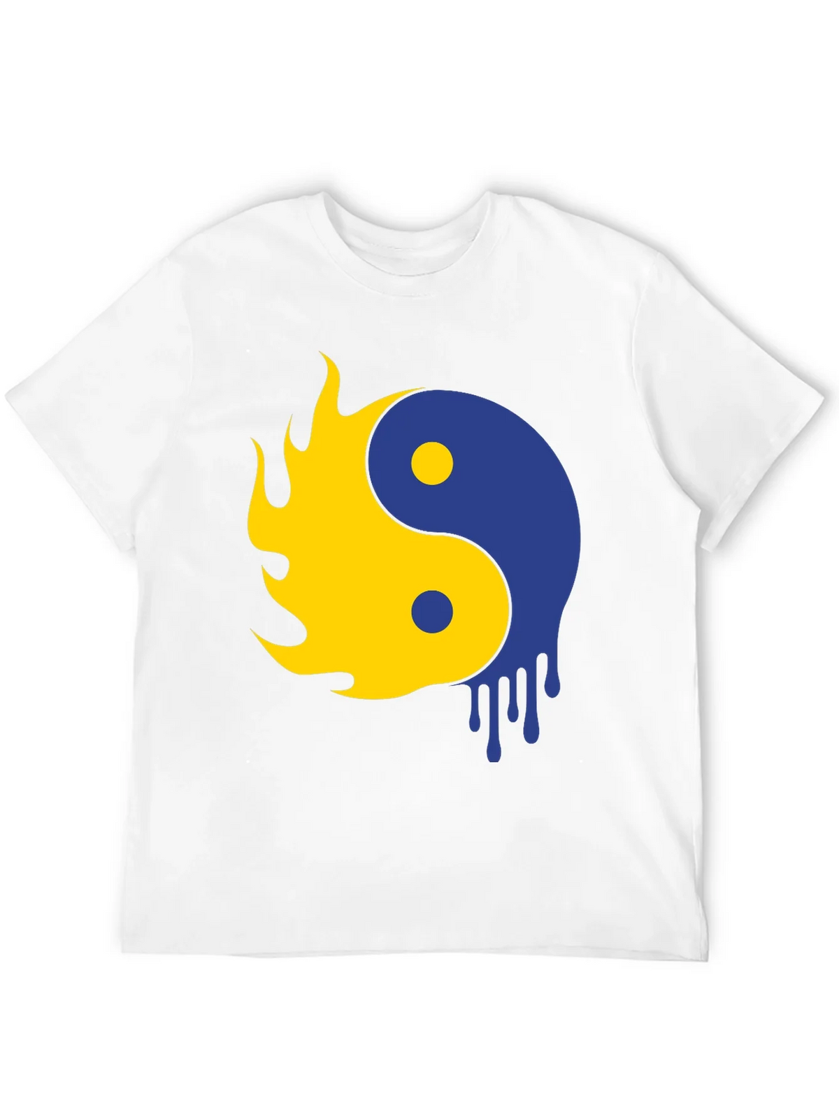 Yin Yang Flame Drip Graphic Tee - Modern Style product image 3