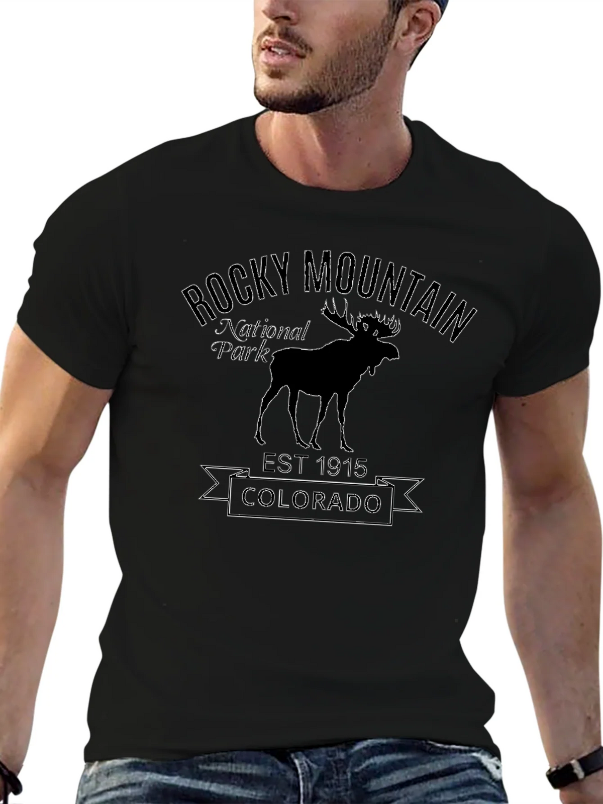 Rocky Mountain National Park Black T-Shirt product image 9