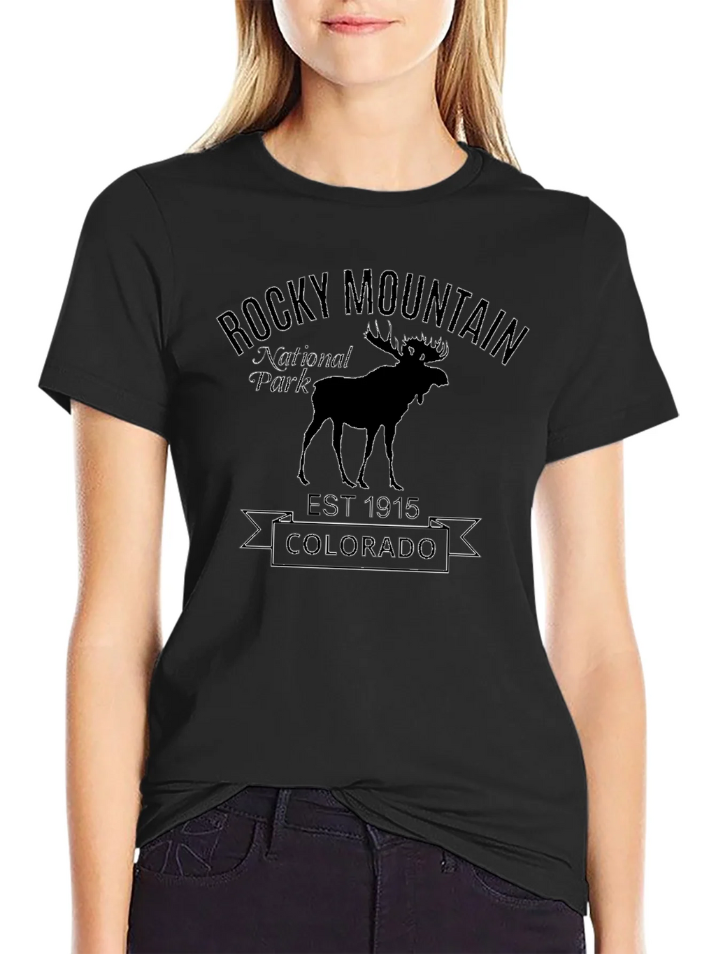 Rocky Mountain National Park Black T-Shirt product image 5