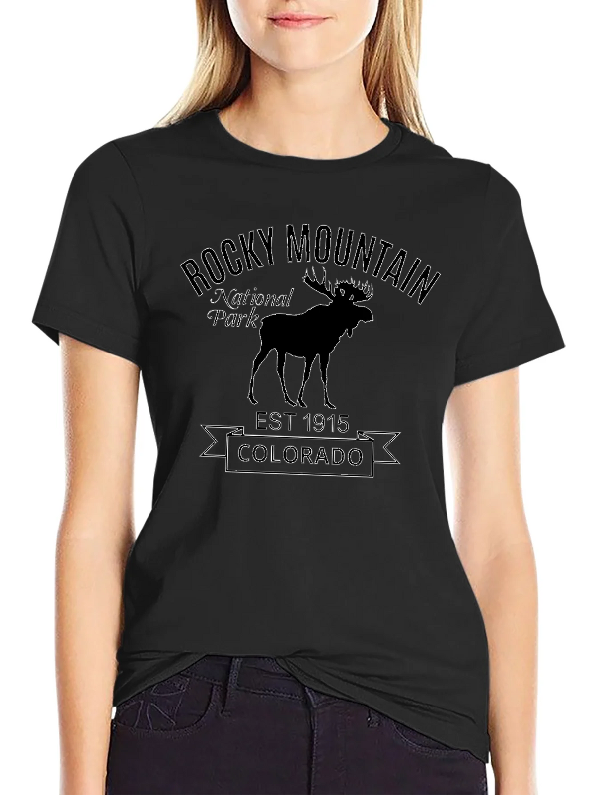 Rocky Mountain National Park Black T-Shirt product image 5