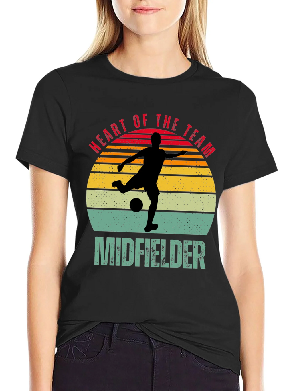 Heart of the Team Midfielder Soccer T-Shirt product image 5