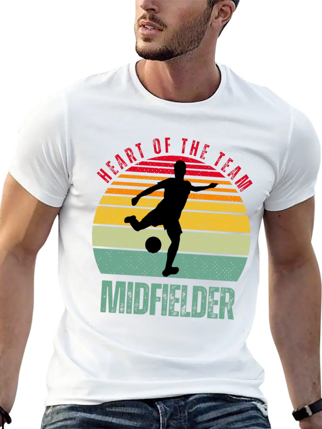 Heart of the Team Midfielder Soccer T-Shirt product image 4