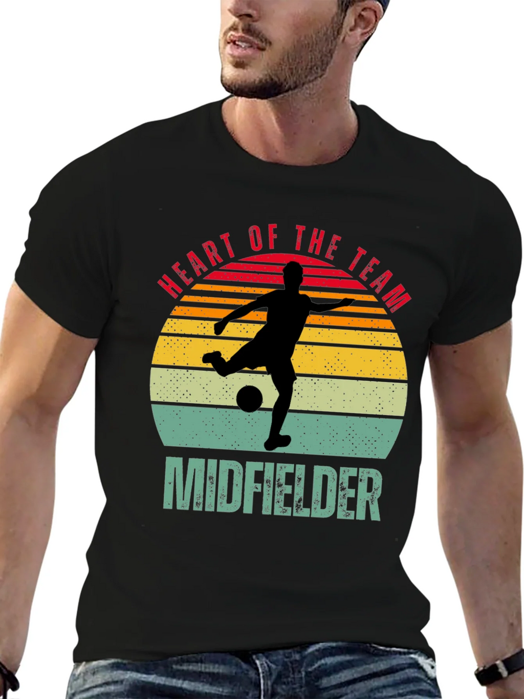 Heart of the Team Midfielder Soccer T-Shirt product image 9