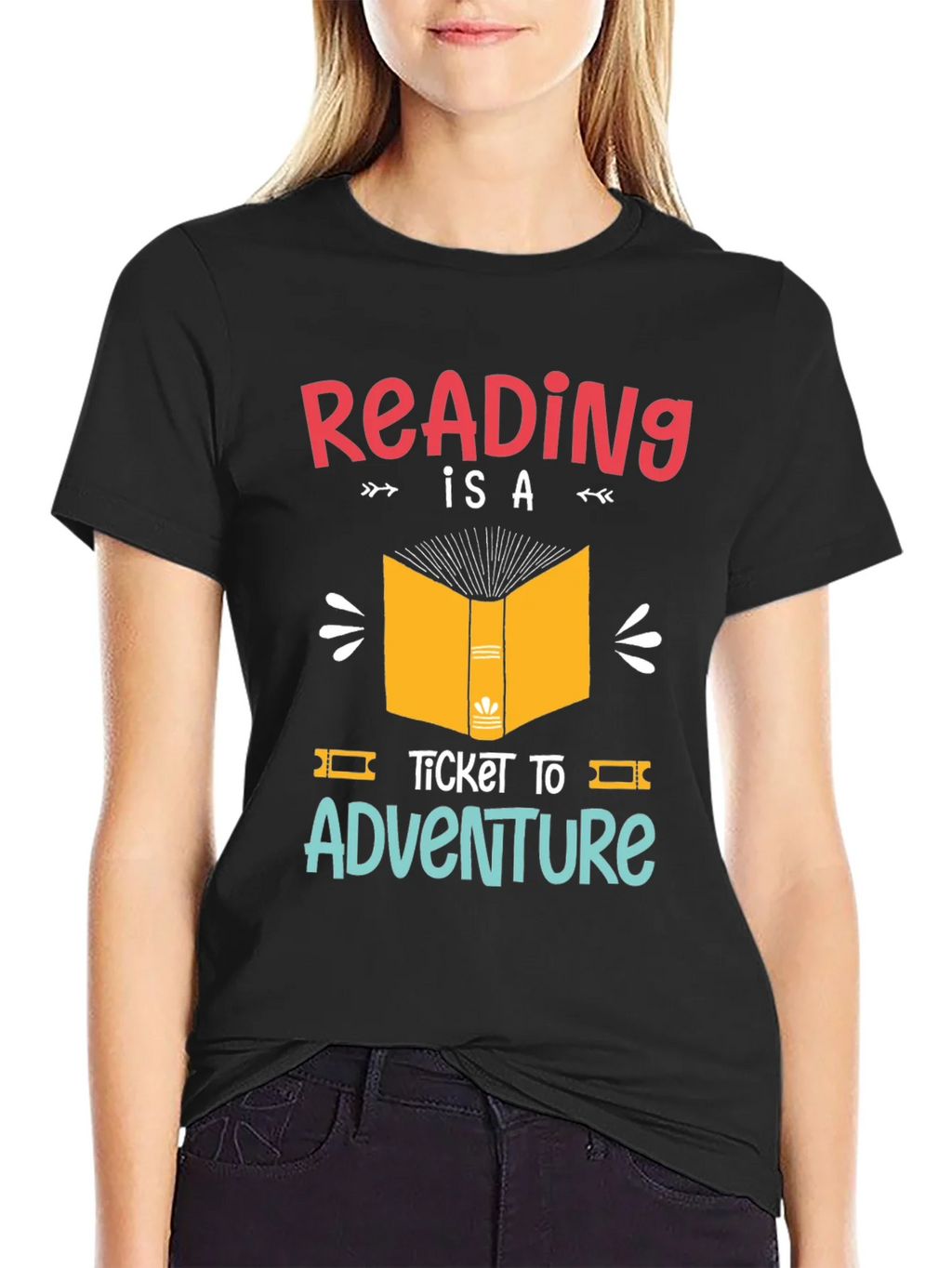 Reading is a Ticket to Adventure Graphic T-Shirt product image 5