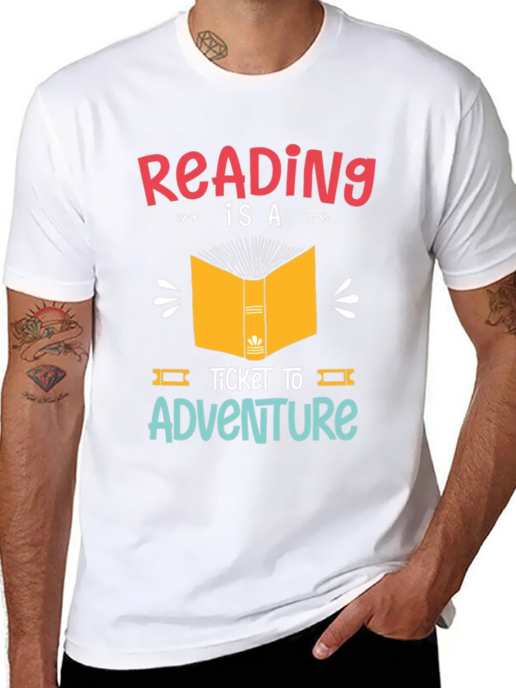 Reading is a Ticket to Adventure Graphic T-Shirt product image 10