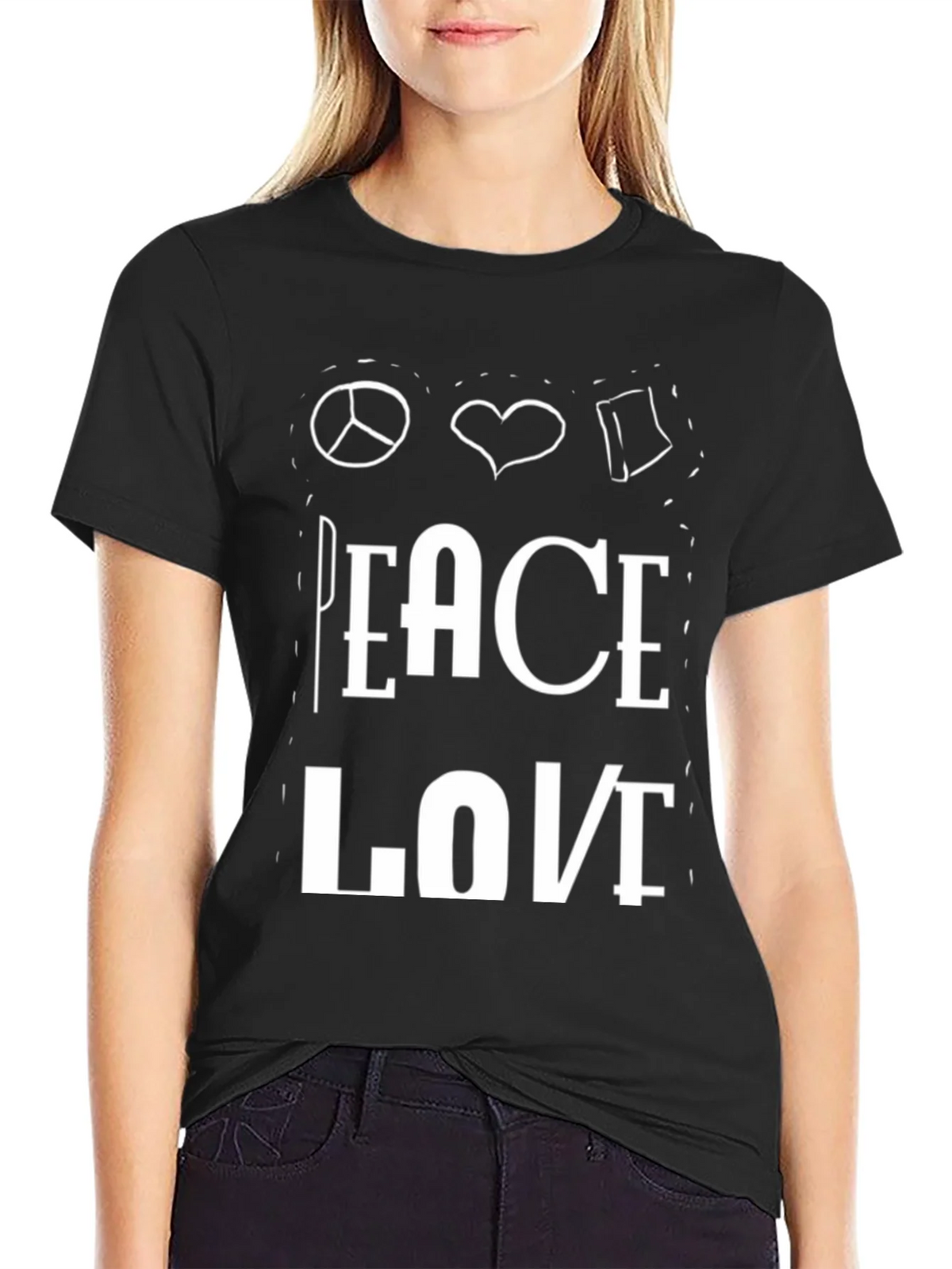 Peace Love Book T-Shirt product image 5