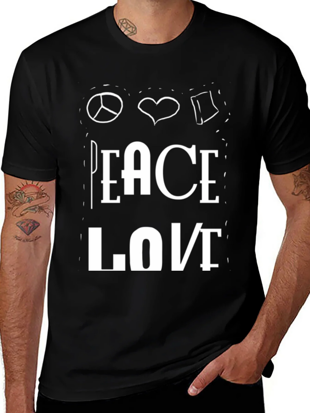 Peace Love Book T-Shirt product image 1