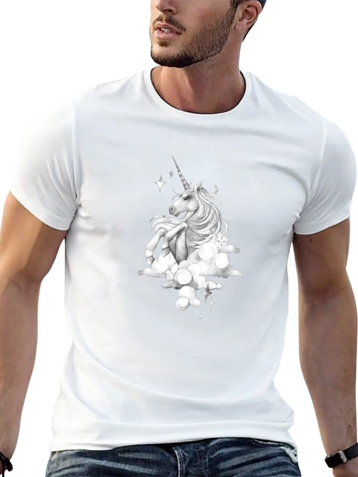 Unicorn Cloud T-Shirt - Fantasy Graphic Tee product image 4