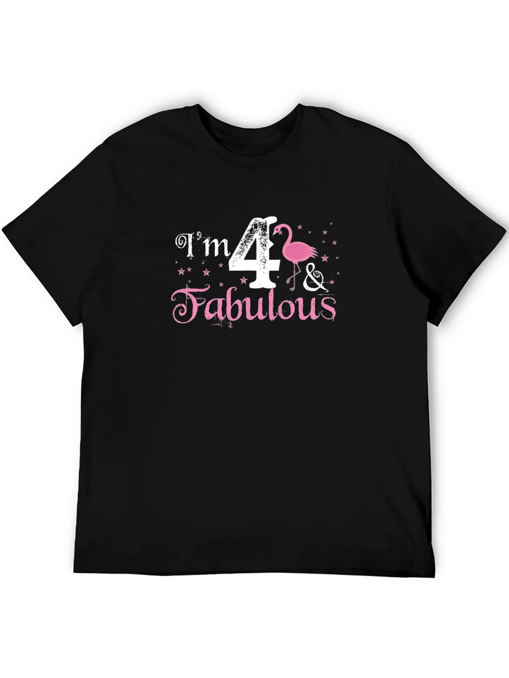 Im 4 & Fabulous Flamingo Black T-Shirt product image 8