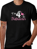 Im 4 & Fabulous Flamingo Black T-Shirt product image 1