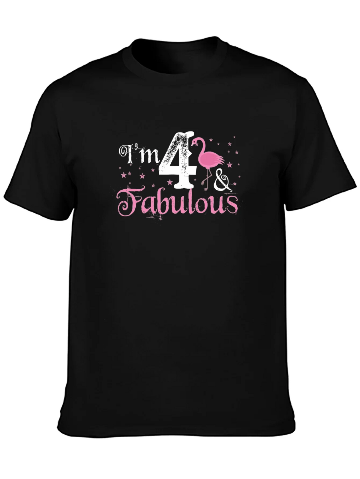 Im 4 & Fabulous Flamingo Black T-Shirt product image 6