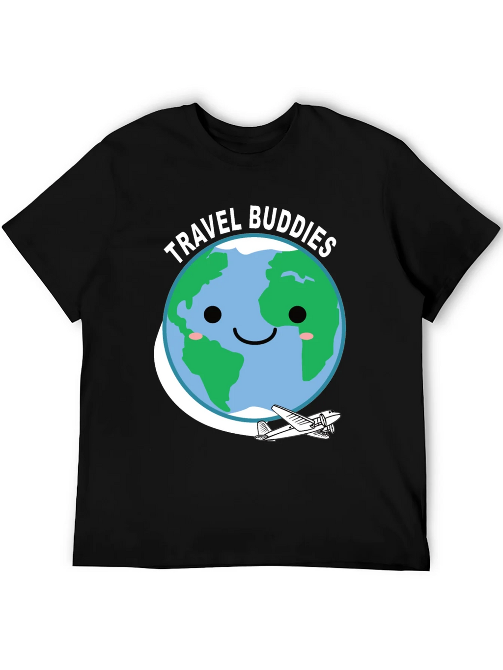 Travel Buddies Graphic Tee - Earth & Airplane Design product image 8