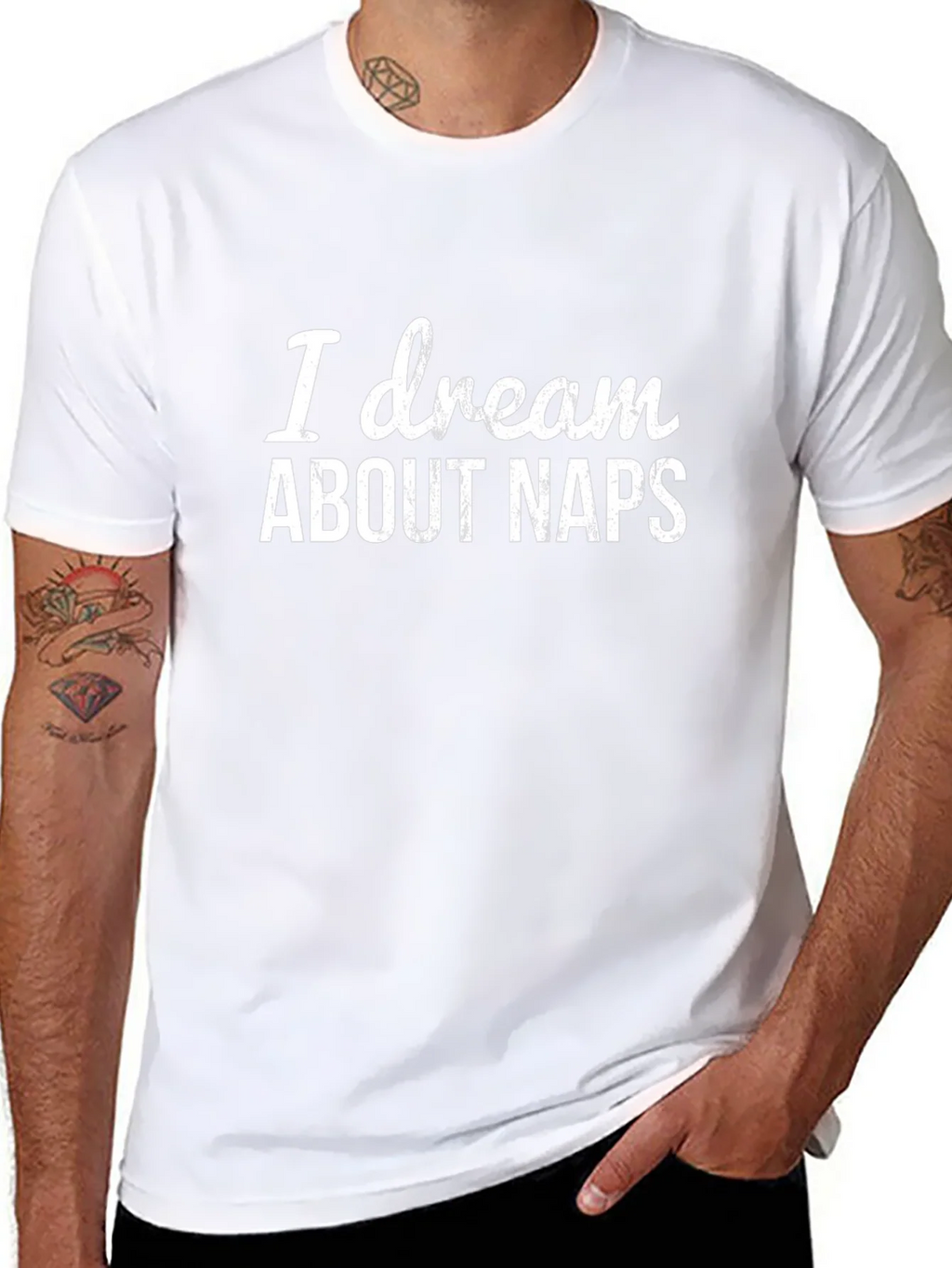 I Dream About Naps Black Graphic T-Shirt product image 10
