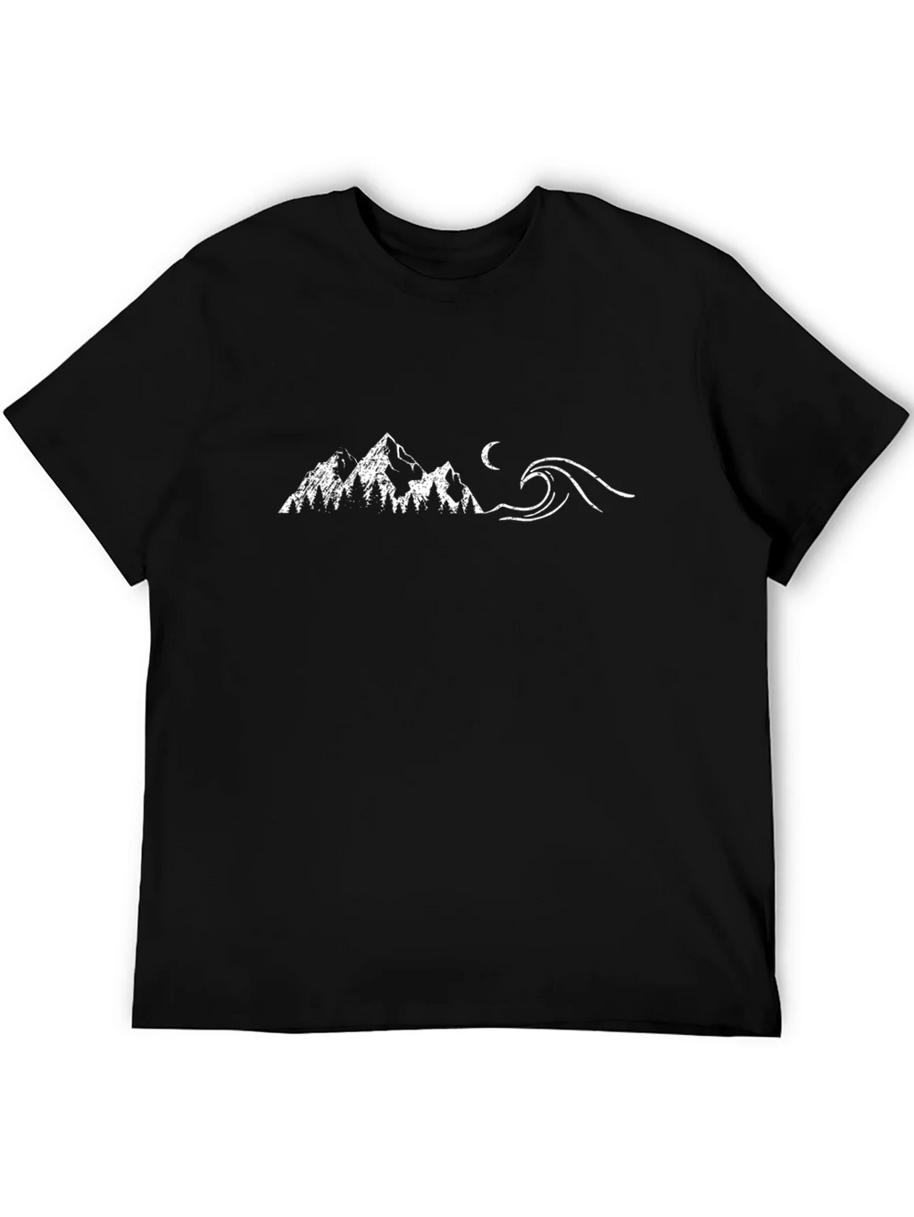 Mountain Wave Graphic Tee - Black product image 8