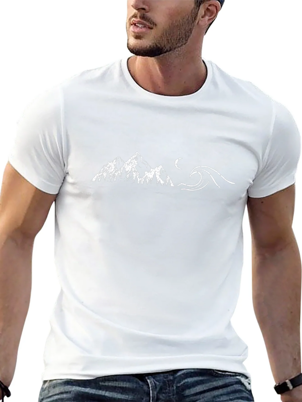 Mountain Wave Graphic Tee - Black product image 4