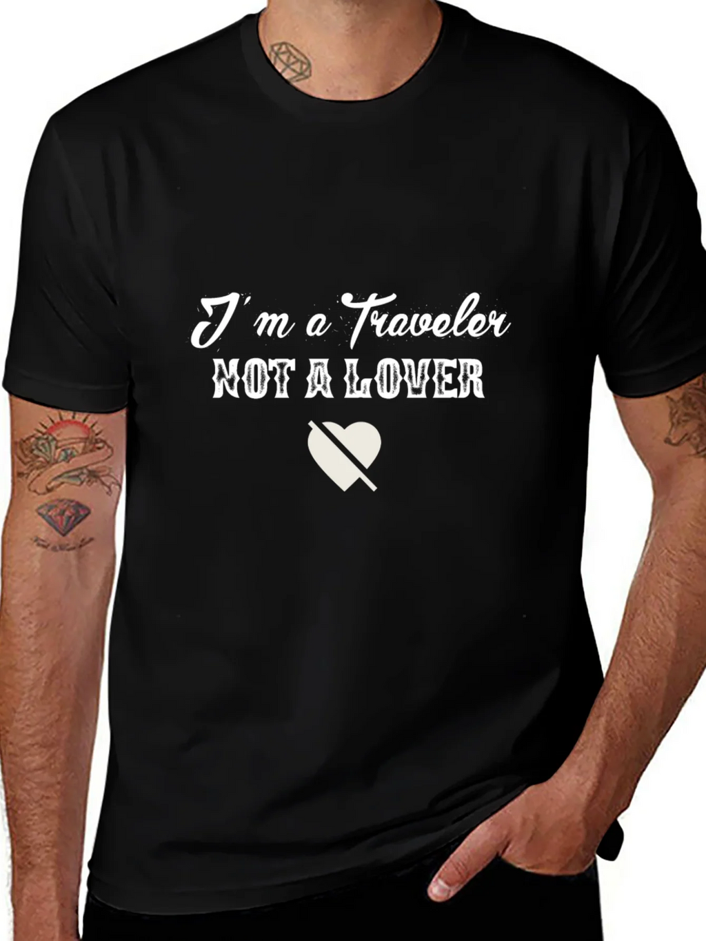 Im a Traveler Not A Lover Graphic T-Shirt product image 1
