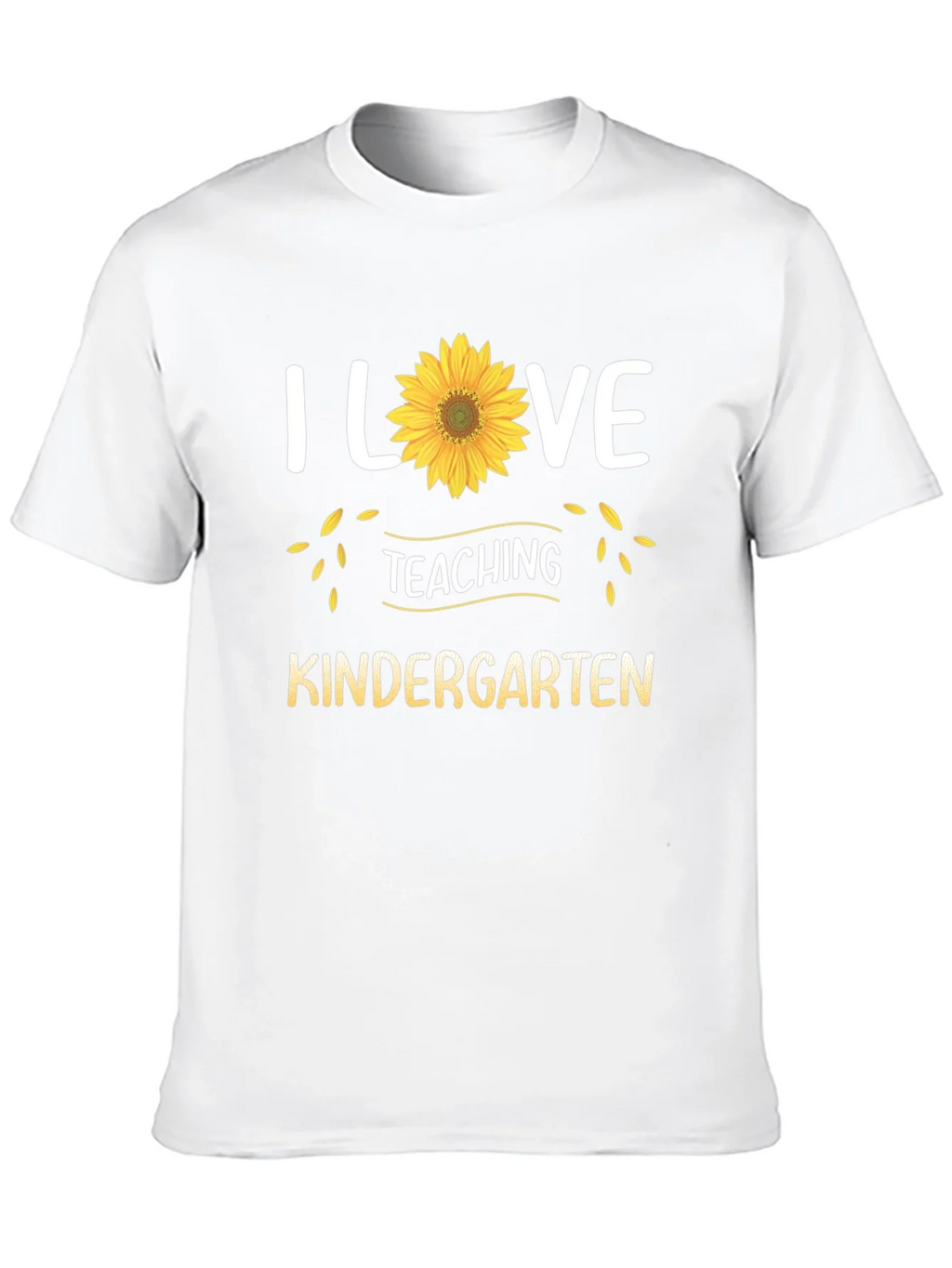 I Love Teaching Kindergarten Sunflower T-Shirt product image 12