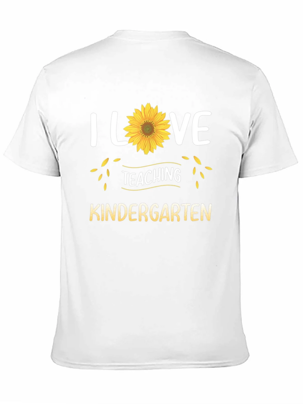 I Love Teaching Kindergarten Sunflower T-Shirt product image 2