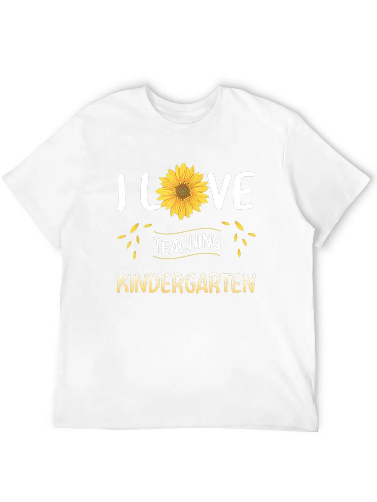 I Love Teaching Kindergarten Sunflower T-Shirt product image 3