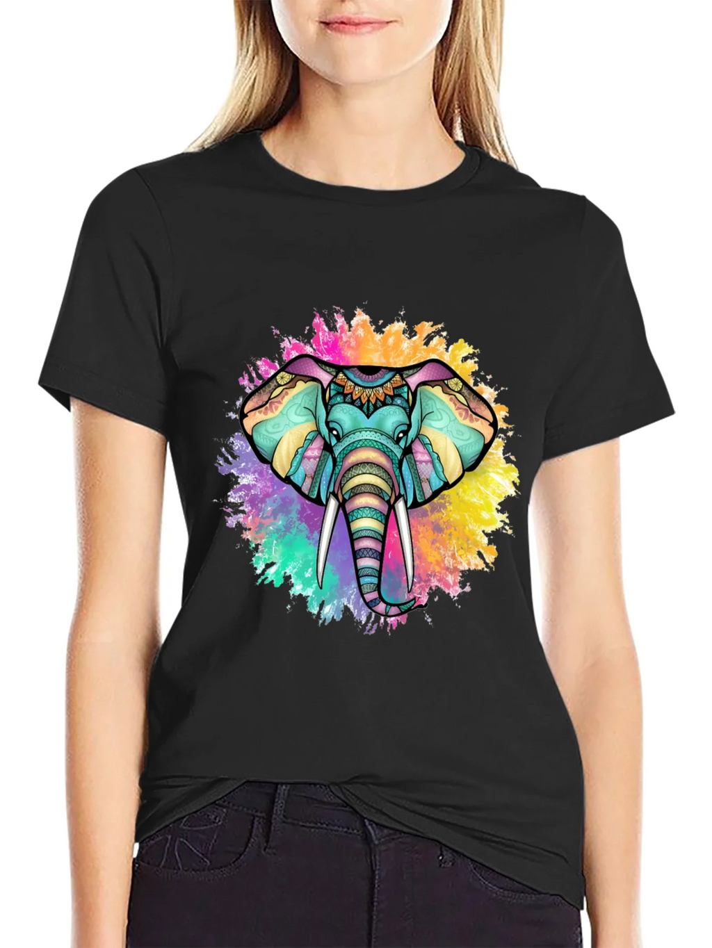 Colorful Elephant Graphic Tee product image 5