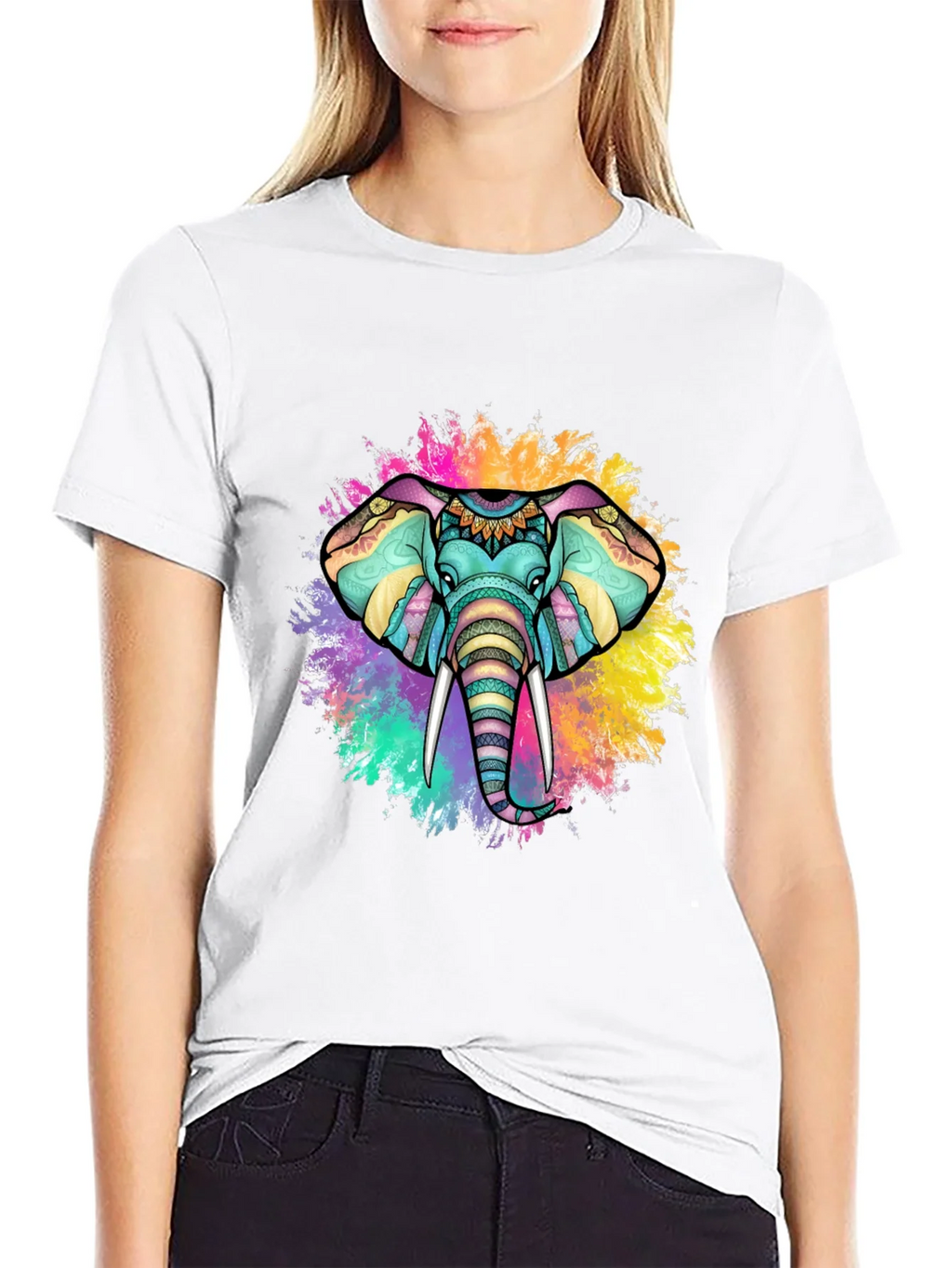 Colorful Elephant Graphic Tee product image 11