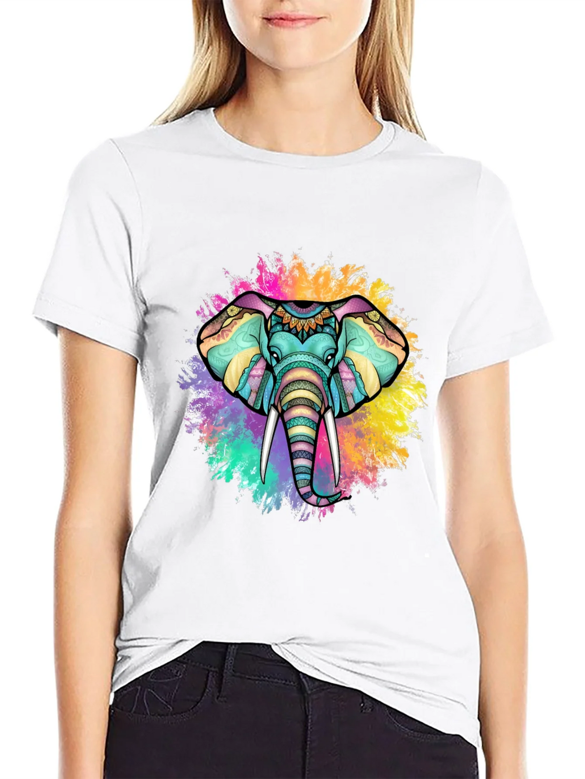 Colorful Elephant Graphic Tee product image 11