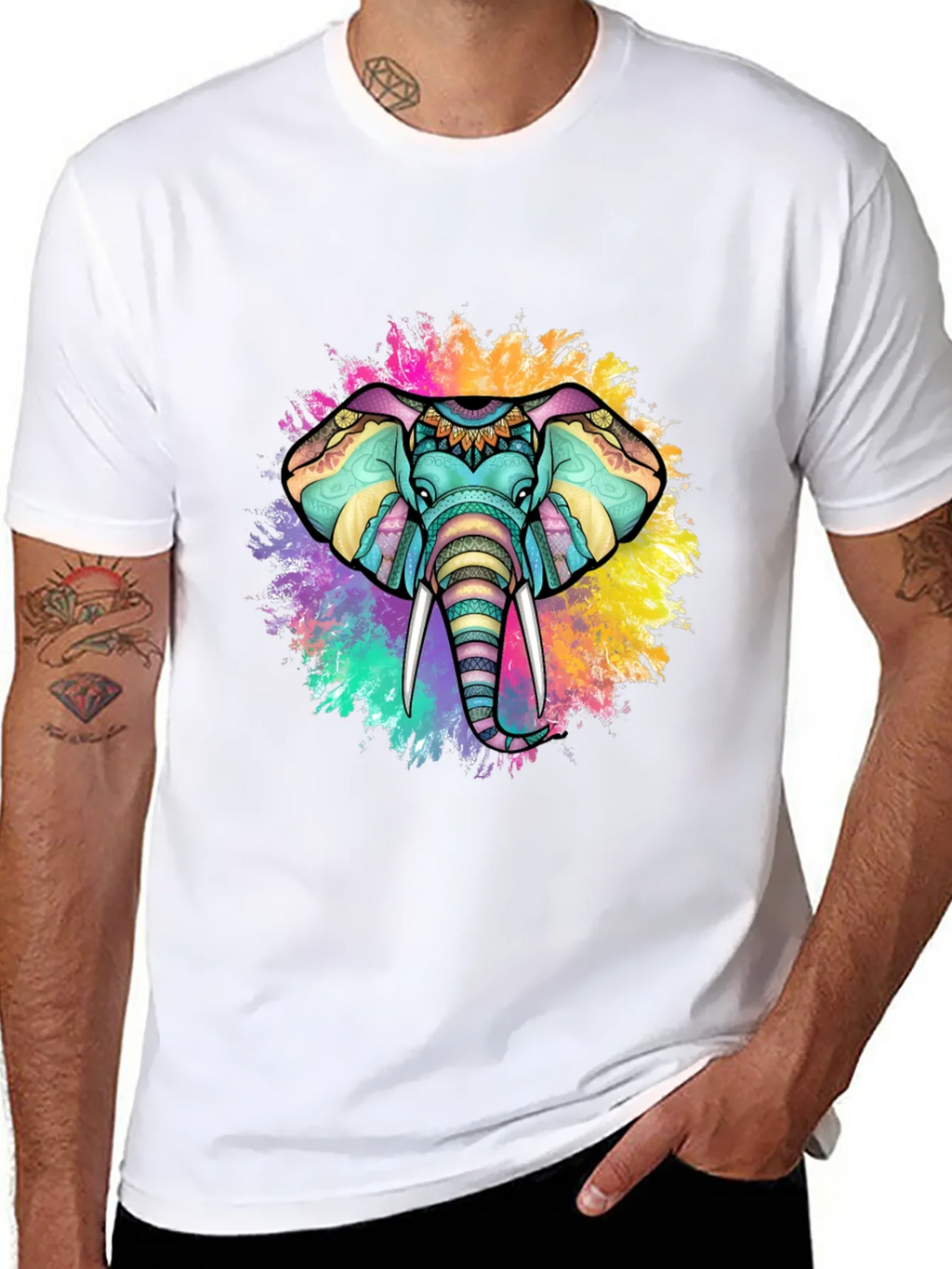 Colorful Elephant Graphic Tee product image 10