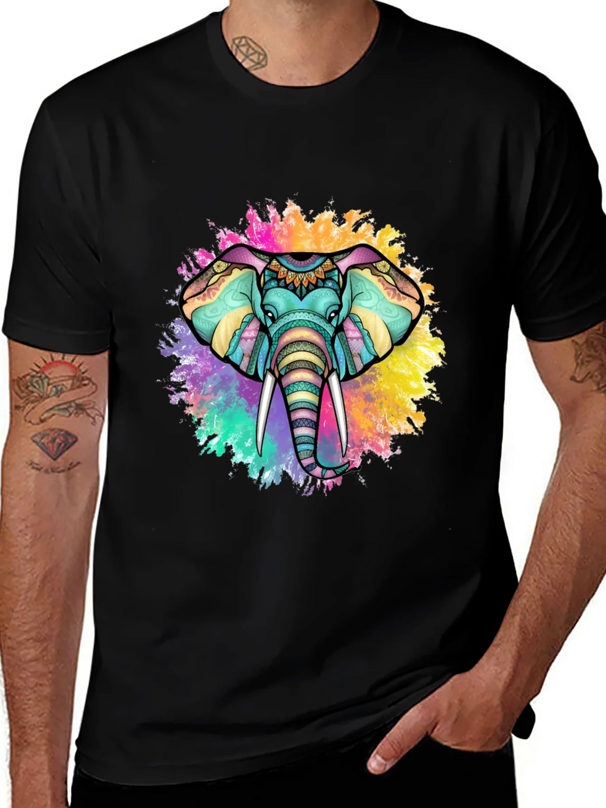 Colorful Elephant Graphic Tee product image 1