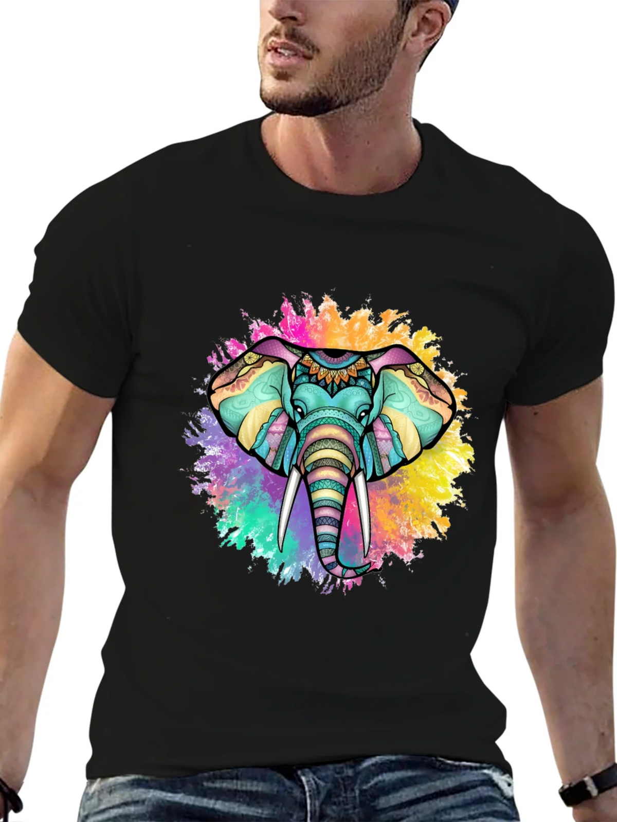Colorful Elephant Graphic Tee product image 9
