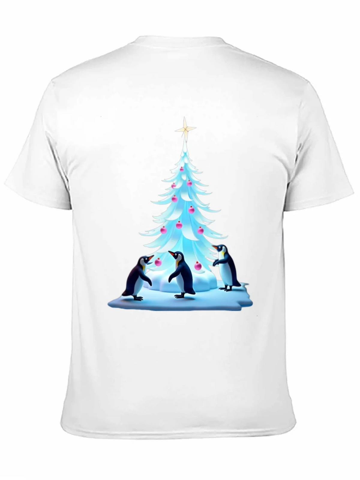 Festive Penguin Christmas Tree T-Shirt product image 2