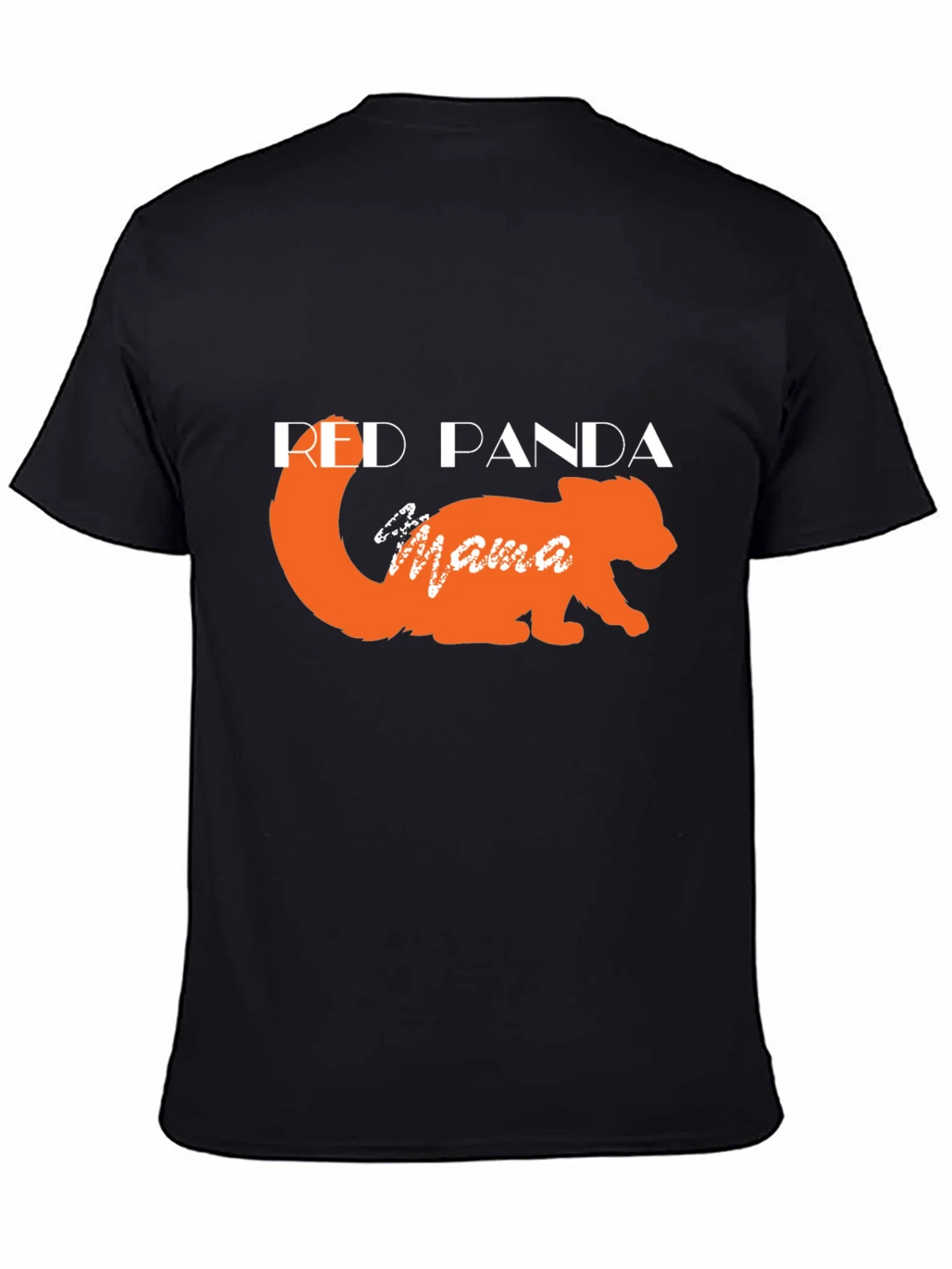 Red Panda Mama Black T-Shirt product image 7