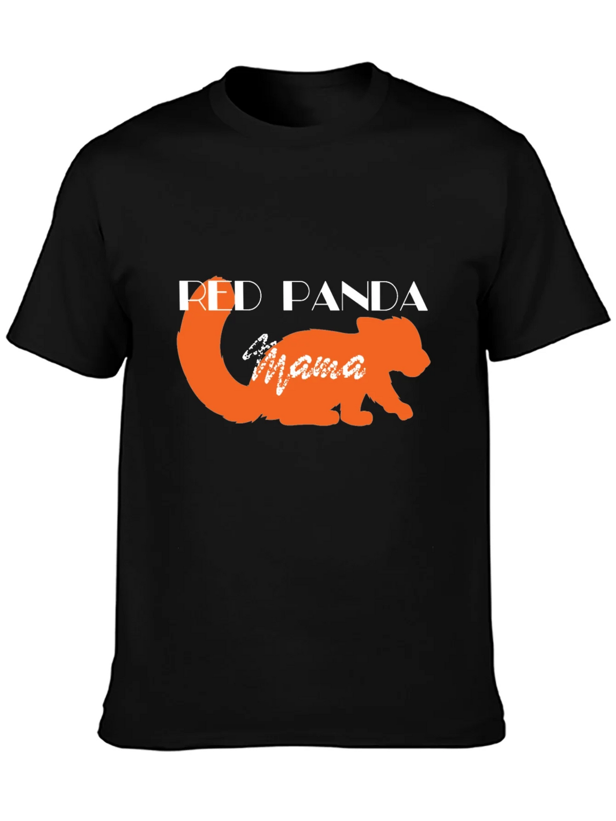 Red Panda Mama Black T-Shirt product image 6