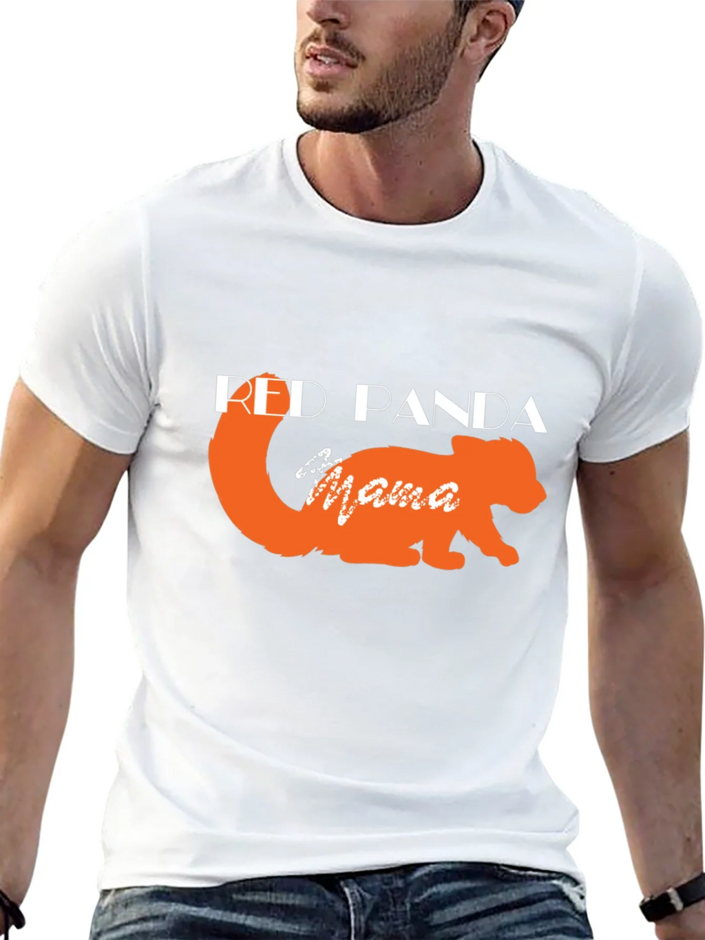 Red Panda Mama Black T-Shirt product image 4