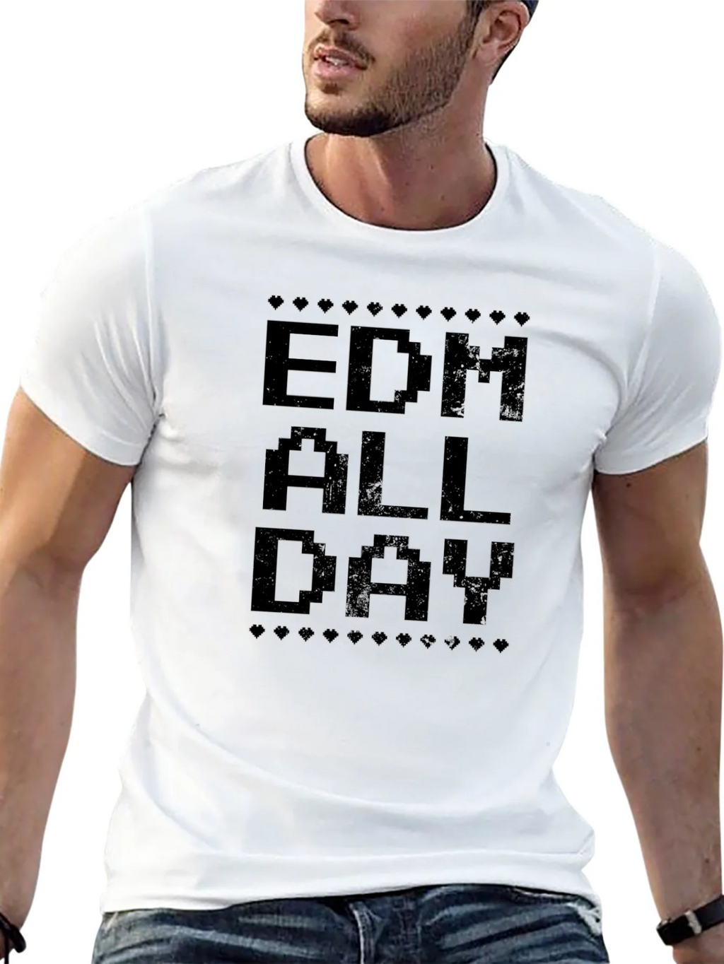 EDM All Day Pixel Tee - Cool Music Festival Shirt product image 4