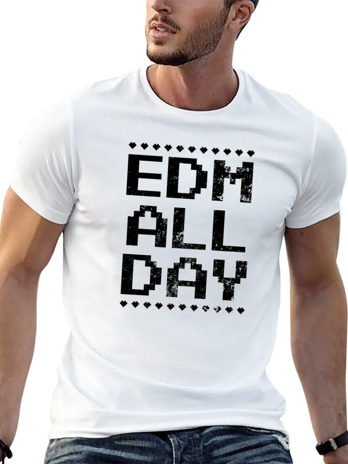 EDM All Day Pixel Tee - Cool Music Festival Shirt product image 4