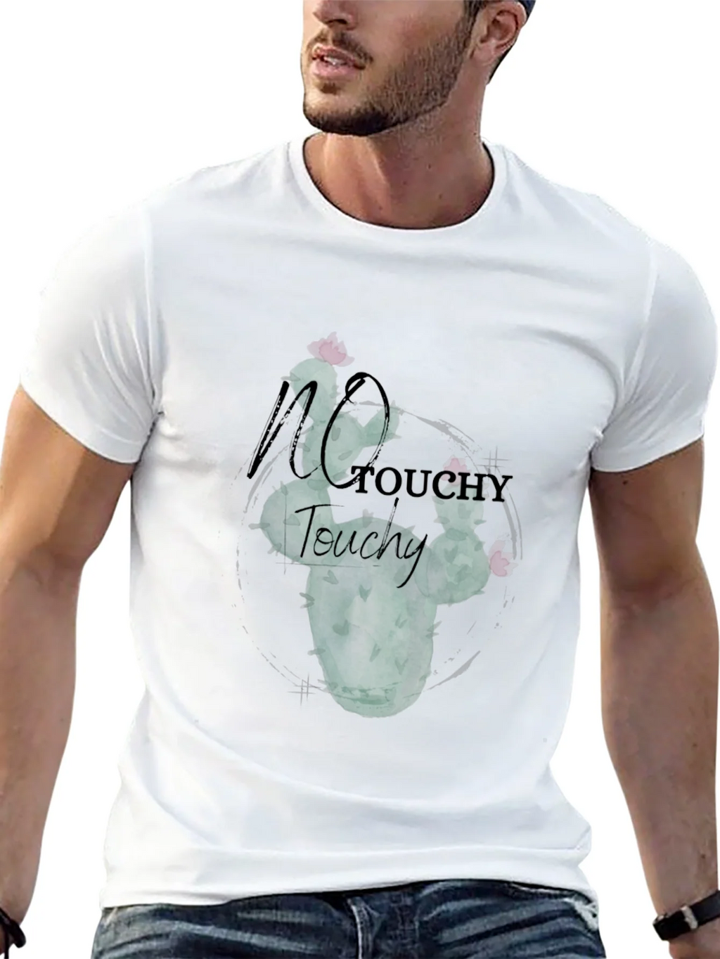 No Touchy Cactus Graphic Tee - Black product image 4