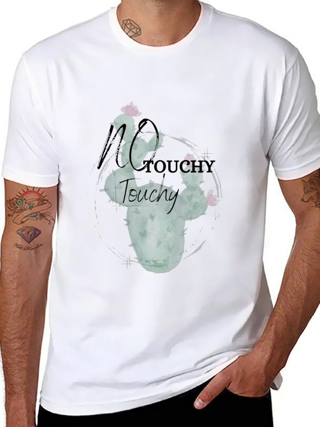 No Touchy Cactus Graphic Tee - Black product image 10