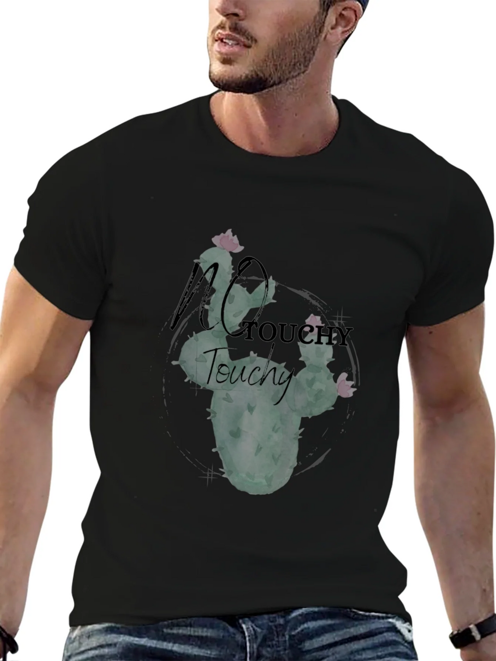 No Touchy Cactus Graphic Tee - Black product image 9