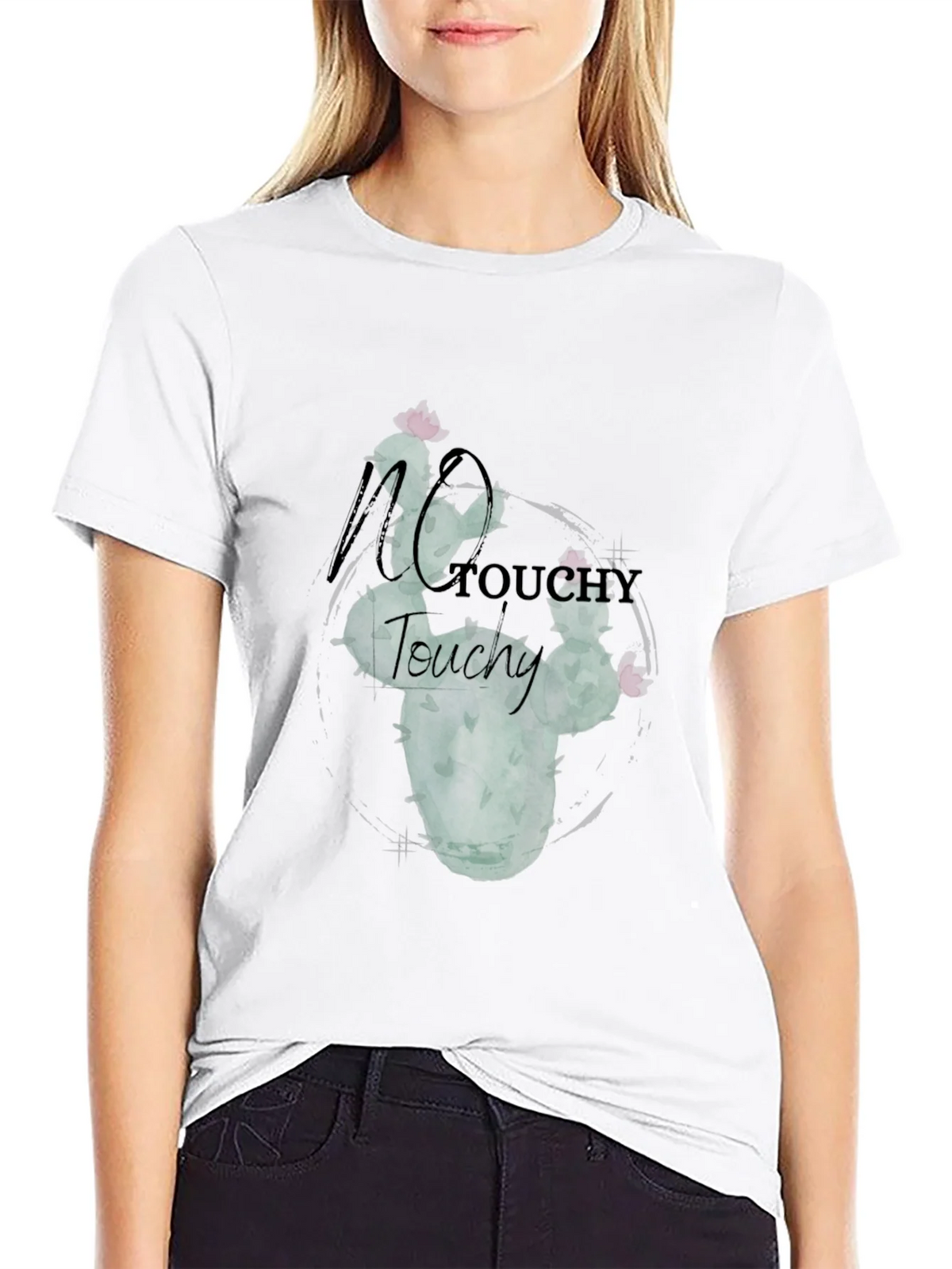 No Touchy Cactus Graphic Tee - Black product image 11