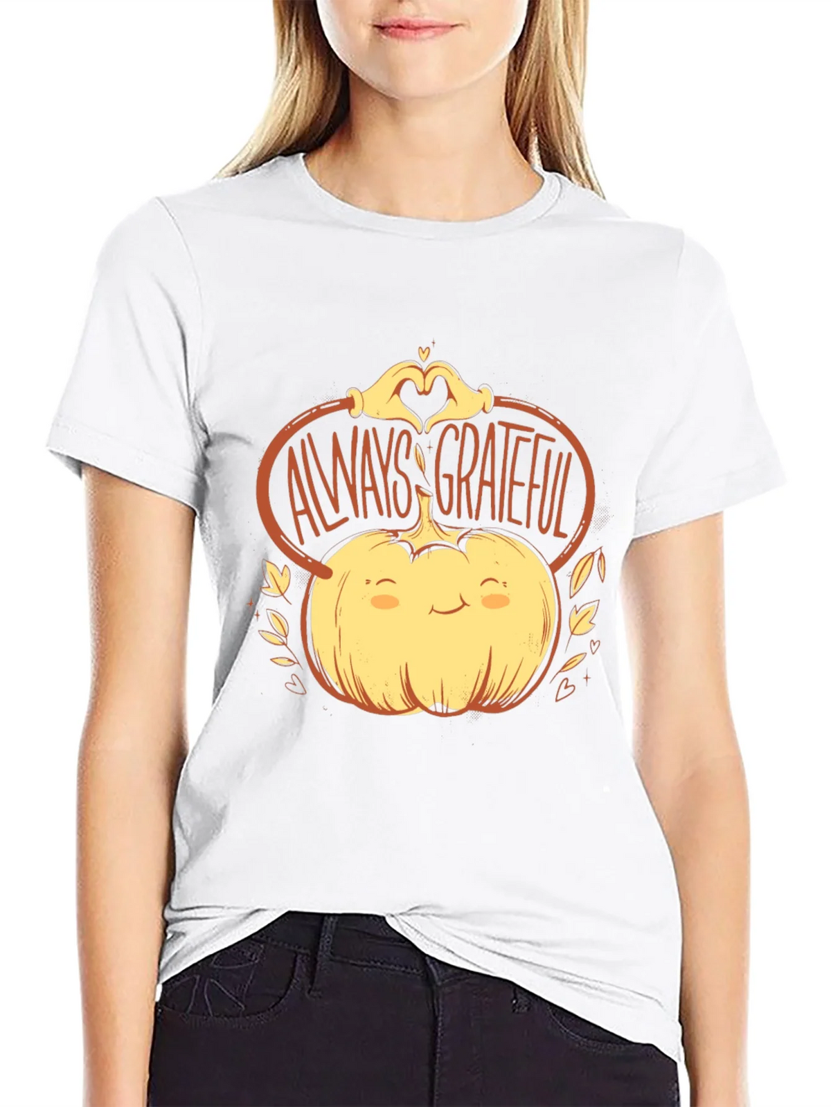Always Grateful Pumpkin Graphic Tee - Thanksgiving product image 11
