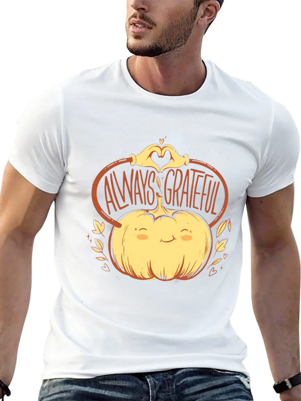Always Grateful Pumpkin Graphic Tee - Thanksgiving product image 4