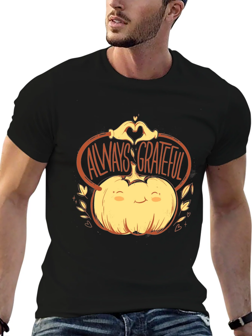 Always Grateful Pumpkin Graphic Tee - Thanksgiving product image 9
